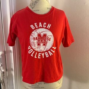 Maje Red Beach Volleyball T-Shirt